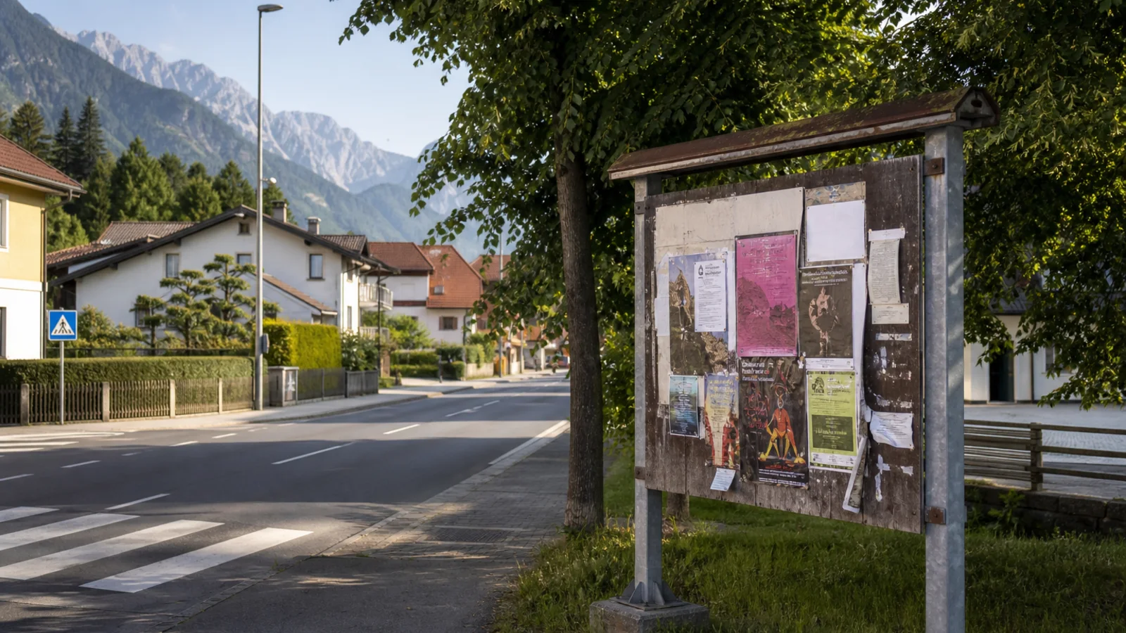 Plakatno mesto v kraju Radovljica