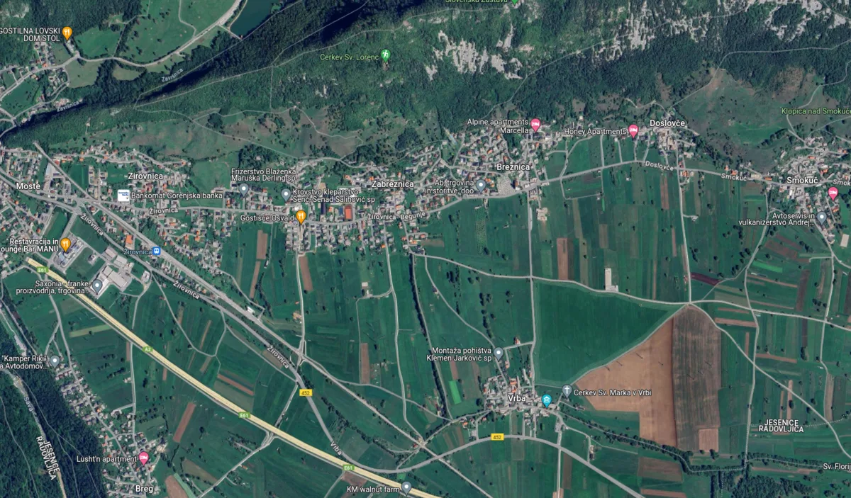 Zemljevid plakatnih mest — Žirovnica